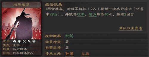 三国志战略版破阵摧坚怎么用-战法搭配攻略