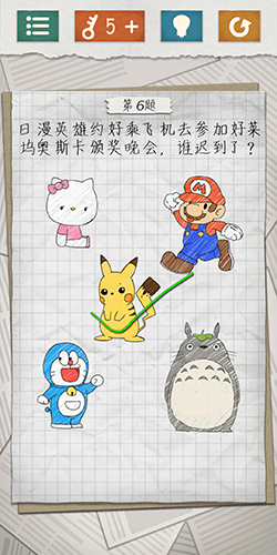 最囧游戏4第6关怎么过-日漫英雄通关攻略