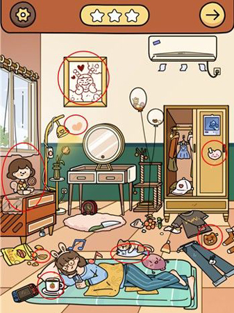 脑洞大侦探宅女的房间攻略-怎么三星通关介绍