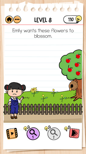 Brain-Test-2艾米丽第8关怎么过-开花通关攻略