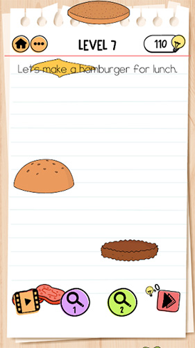 Brain-Test-2艾米丽第7关怎么过-汉堡包当午餐通关攻略