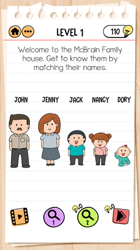 Brain-Test-2麦克布莱恩第1关怎么过-家庭成员通关攻略