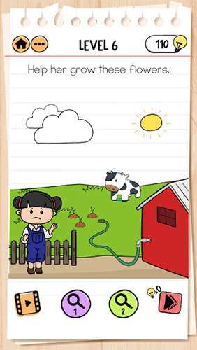 Brain-Test-2艾米丽第6关怎么过-帮她种这些花通关攻略