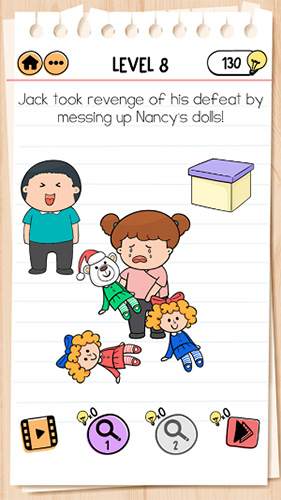 Brain-Test-2麦克布莱恩第8关怎么过-洋娃娃通关攻略