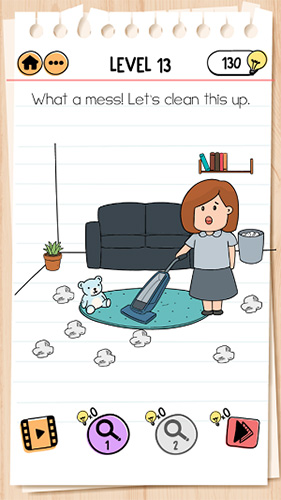 Brain-Test-2麦克布莱恩第13关怎么过-清理客厅通关攻略