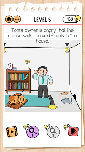 Brain-Test-2汤姆的冒险第5关怎么过-都是老鼠通关攻略