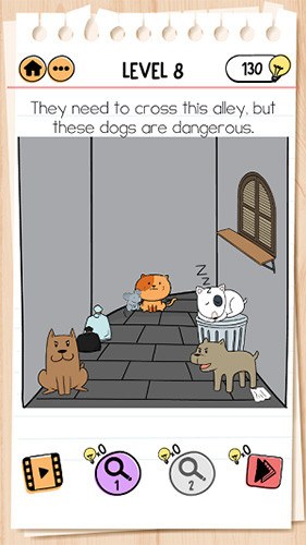 Brain-Test-2汤姆的冒险第8关怎么过-穿过巷子通关攻略