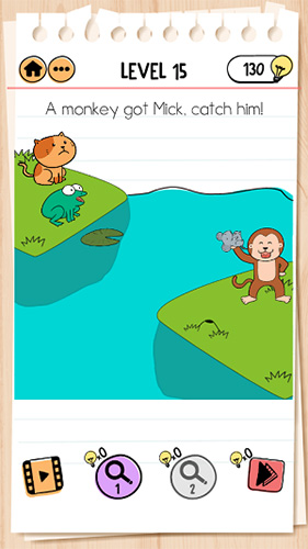 Brain-Test-2汤姆的冒险第15关怎么过-被猴子抓住了攻略