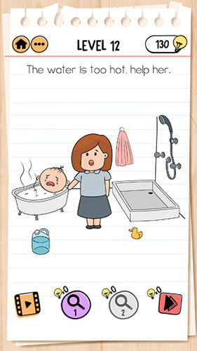 Brain-Test-2麦克布莱恩第12关怎么过-水太热了通关攻略