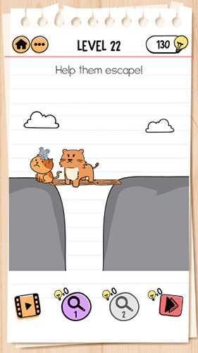 Brain-Test-2汤姆的冒险第22关怎么过-逃脱追捕通关攻略