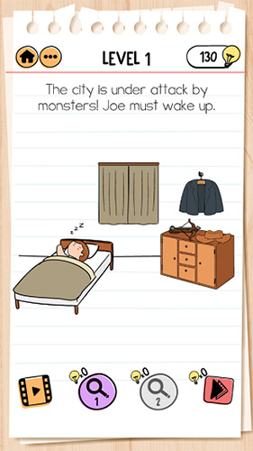 Brain-Test-2怪物和猎人乔第1关怎么过-让乔醒来攻略