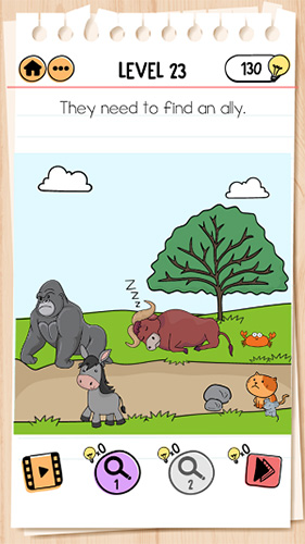 Brain-Test-2汤姆的冒险第23关怎么过-需要盟友通关攻略