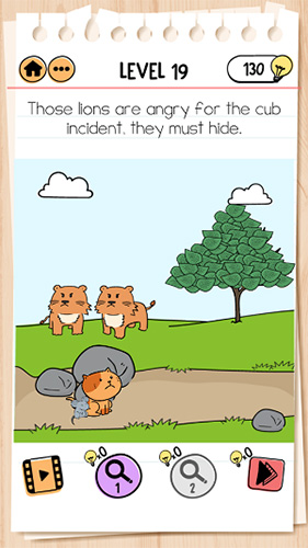 Brain-Test-2汤姆的冒险第19关怎么过-狮子的追捕通关攻略