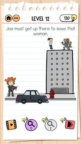 Brain-Test-2怪物和猎人乔第12关怎么过-救下这个女人攻略